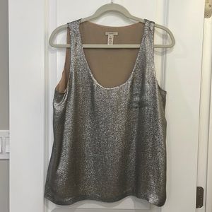 J.Crew Silver Sleeveless Blouse. Size 12